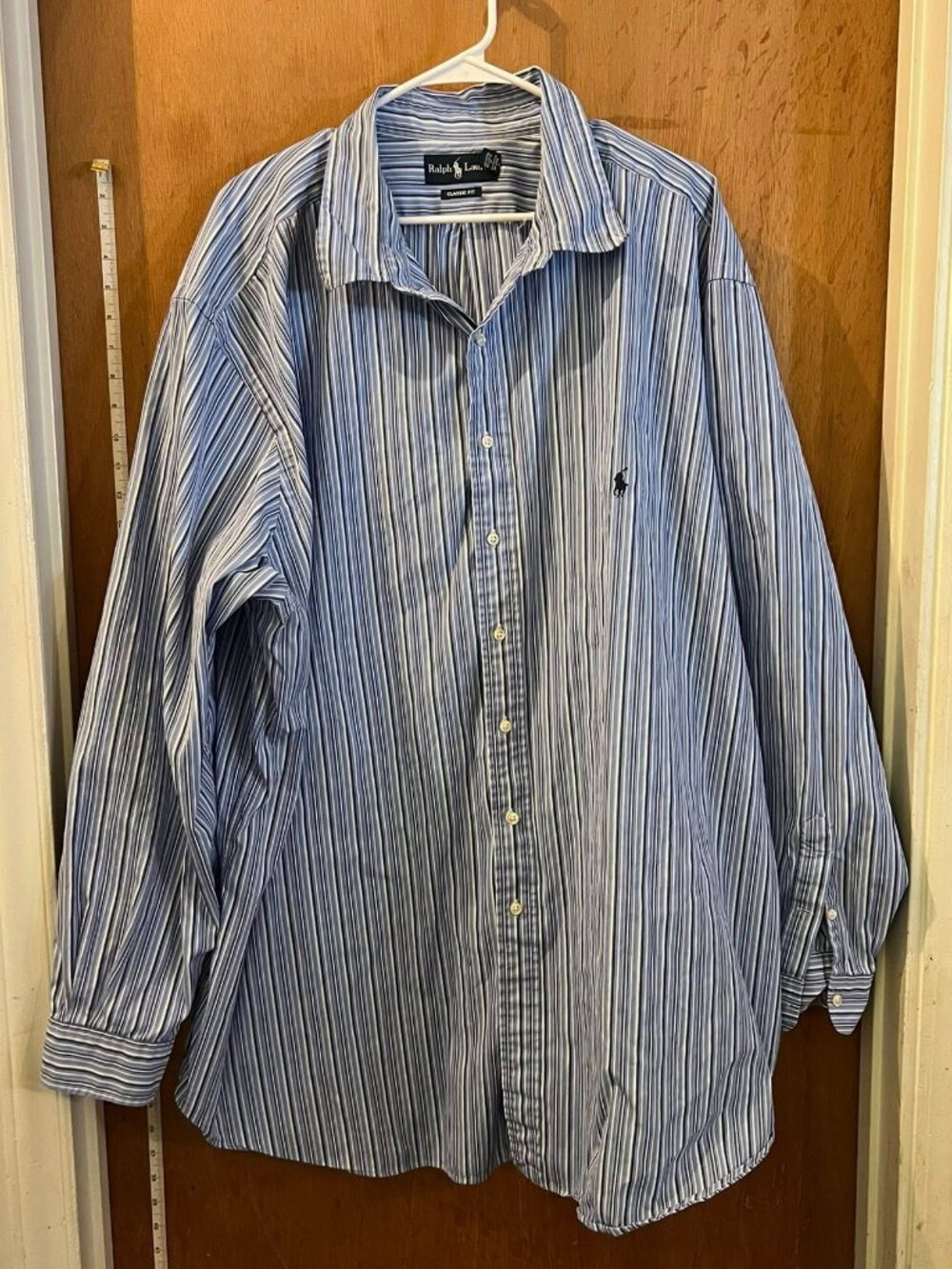 🐻Size 4XLT - Lauren - Men's Blue Tone Stripe Button-Down